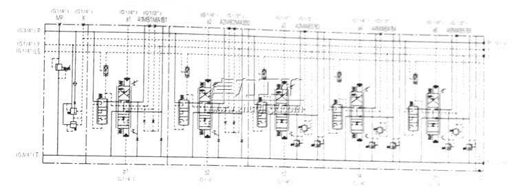 QFZMG15H型全負載敏感多路換向閥液壓原理圖